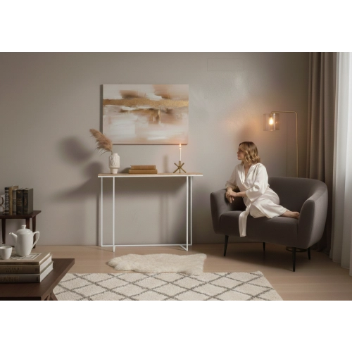 KONSOLA - REGAŁA Z DREWNA LITEGO DĄB OLCHA JESION SKD-383